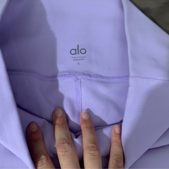 ALO Yoga Biker Shorts in Ultraviolet Purple - Picture 3 of 10